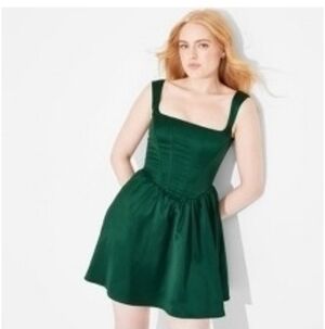 Wild Fable Dark Green Mini Dress
